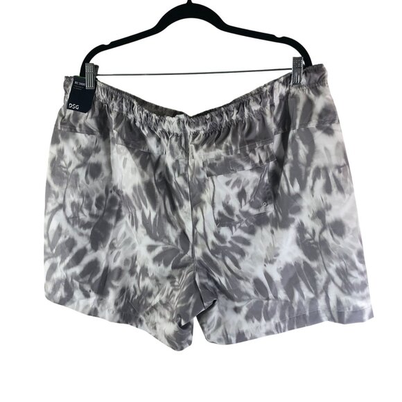 DSG Mens 6" Rec Shorts Relaxed Fit Mesh Lined Pockets Gray White 2XL - Picture 2 of 4